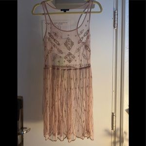 Gorgeous sheer mesh dress with embroidered beads